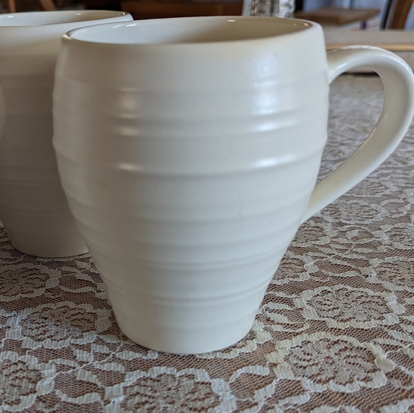 Mikasa Dining Mikasa Mugs White Swirl Dj0 Dishwasher Microwave Safe